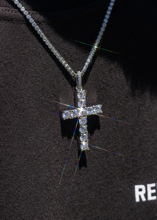 Diamond Cross - White Gold