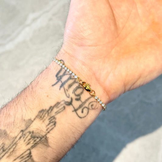 Micro Tennis Bracelet - Gold