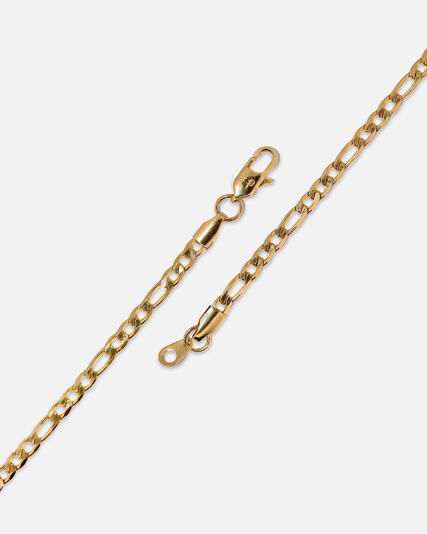 4mm Figaro Chain - Gold