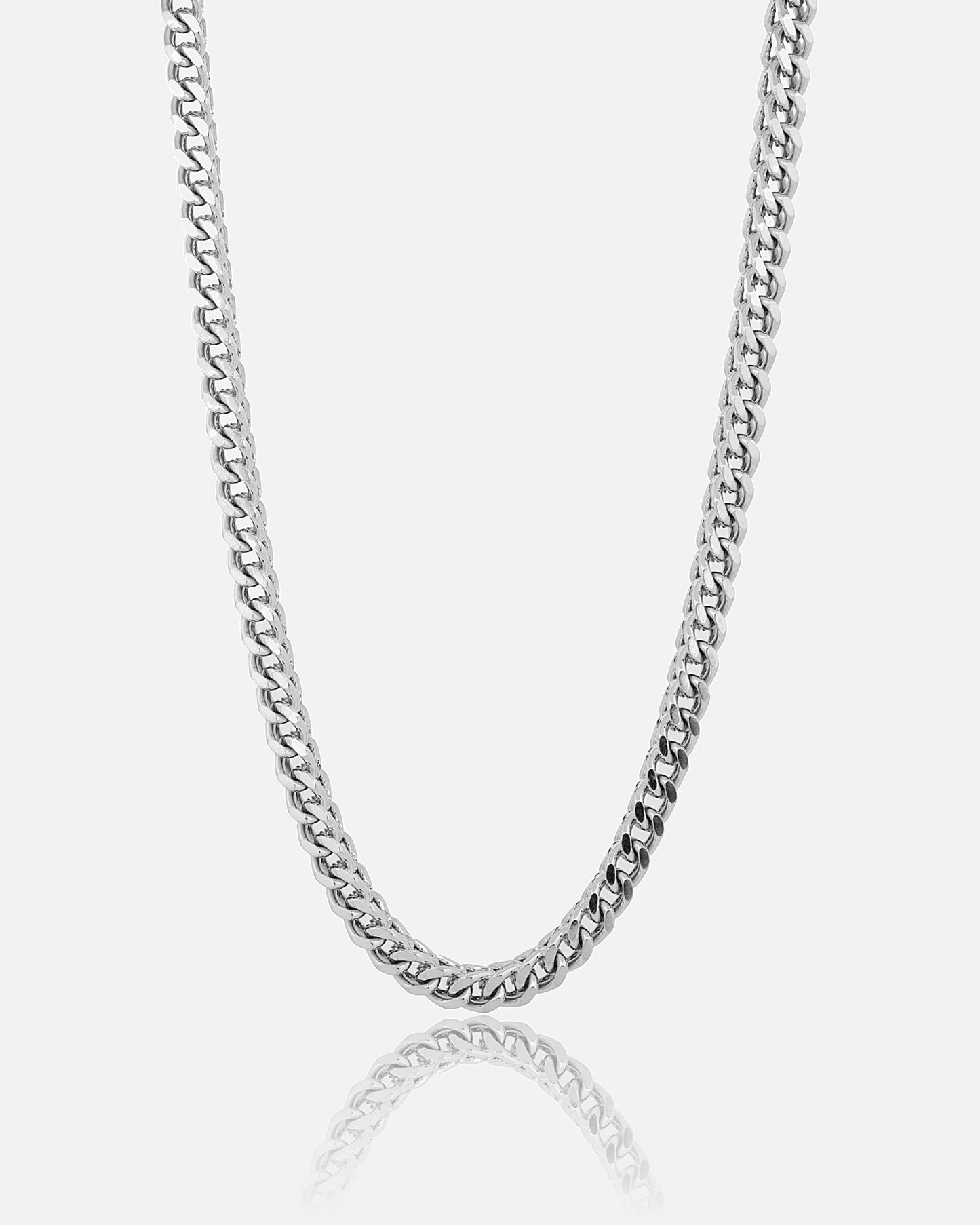 6mm Franco Chain - White Gold