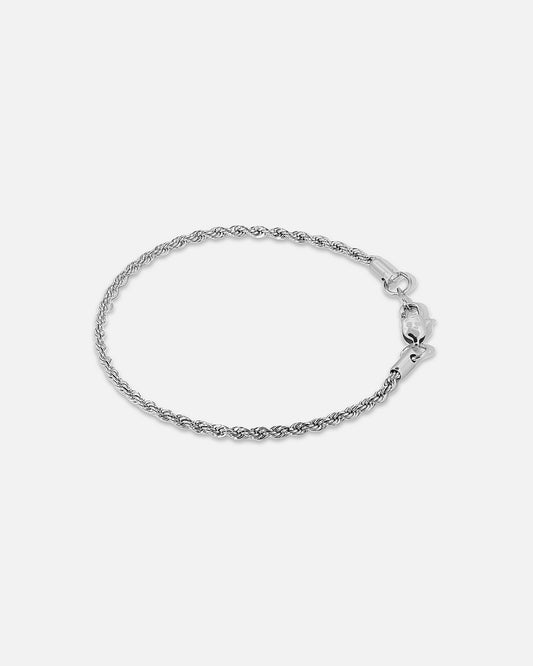 3mm Rope Bracelet - White Gold