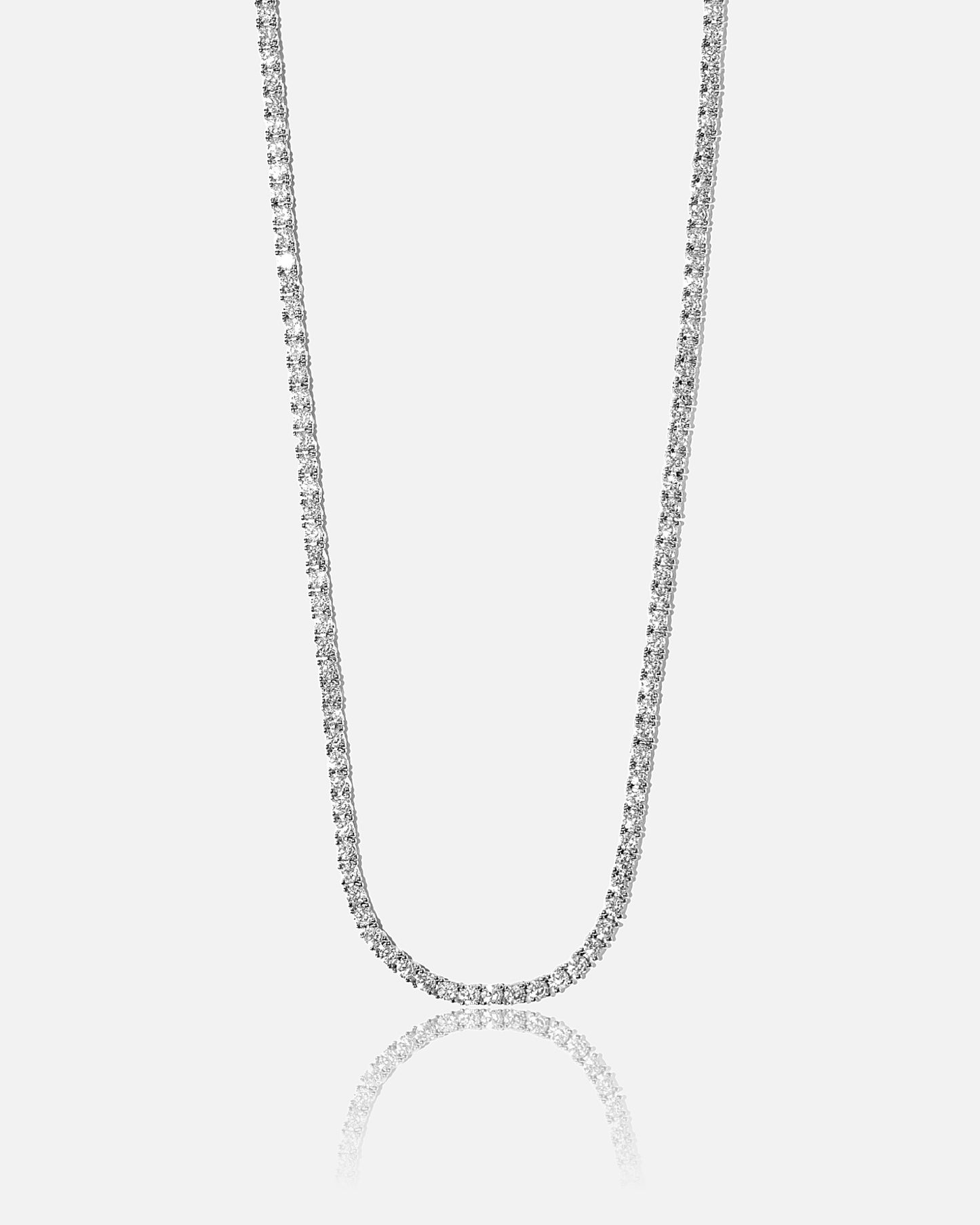 3mm Tennis Chain - White Gold