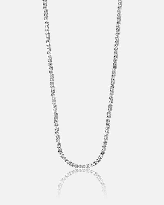 3mm Tennis Chain - White Gold