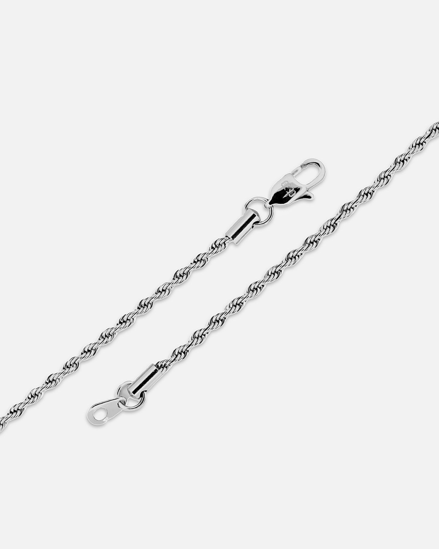 3mm Rope Bracelet - White Gold