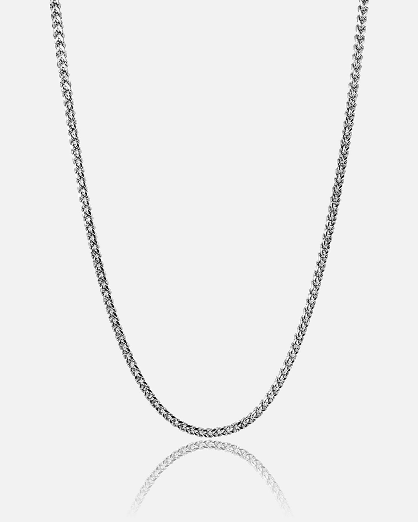 3mm Franco Chain - White Gold