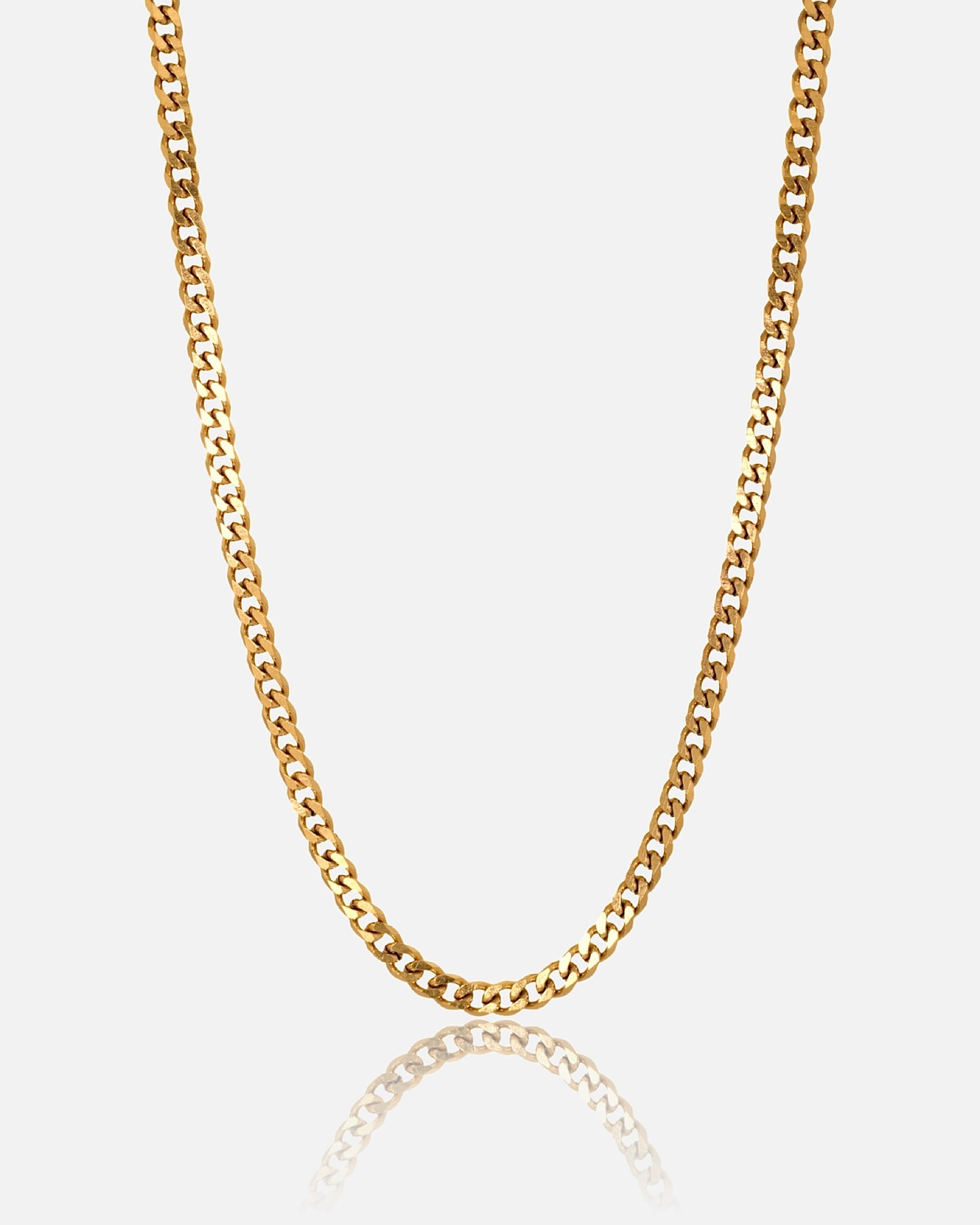 5mm Curb Cuban Link Chain - Gold