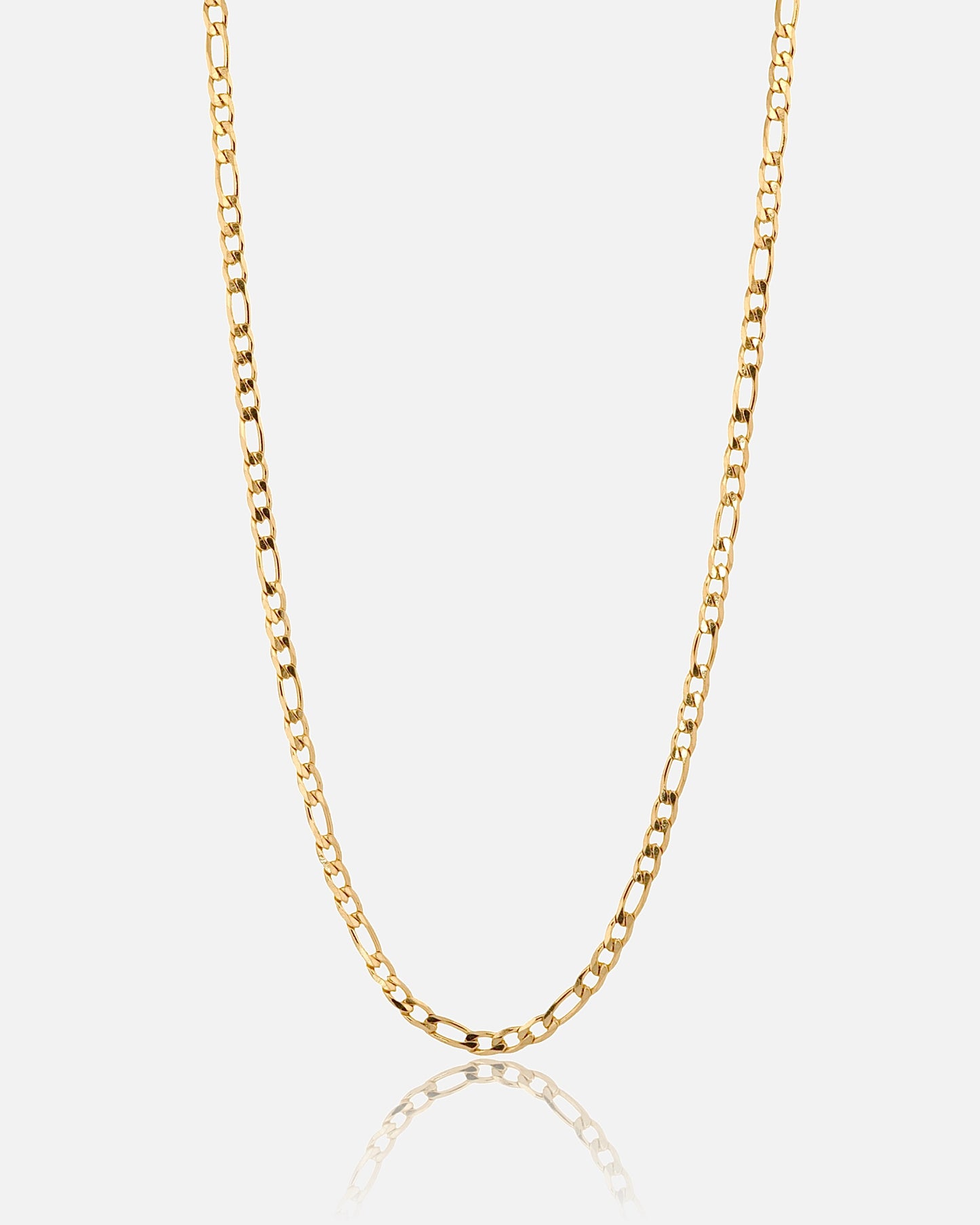 4mm Figaro Chain - Gold