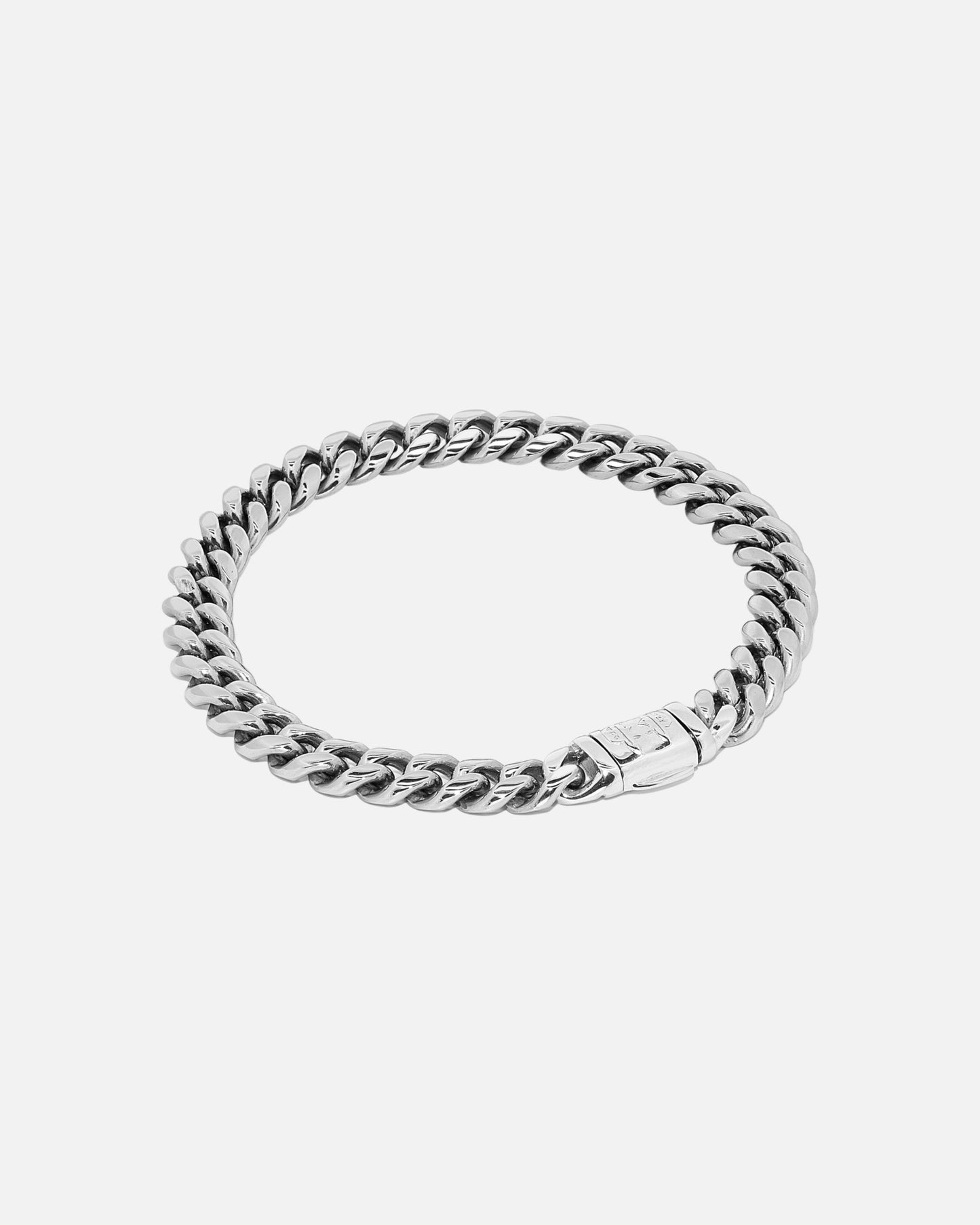 8mm Miami Cuban Link Bracelet - White Gold