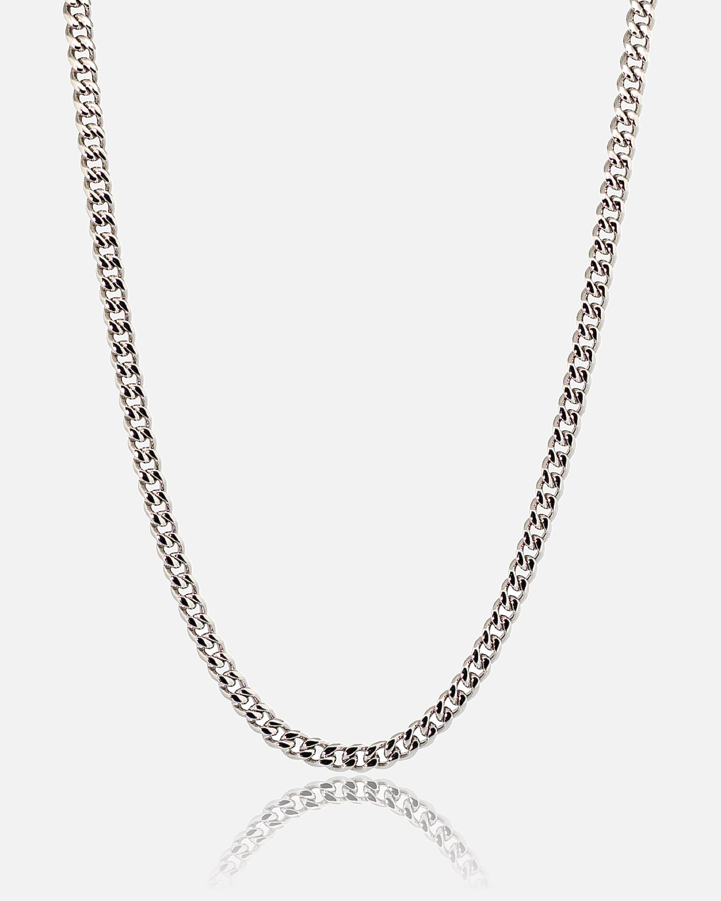 5mm Miami Cuban Link Chain - White Gold