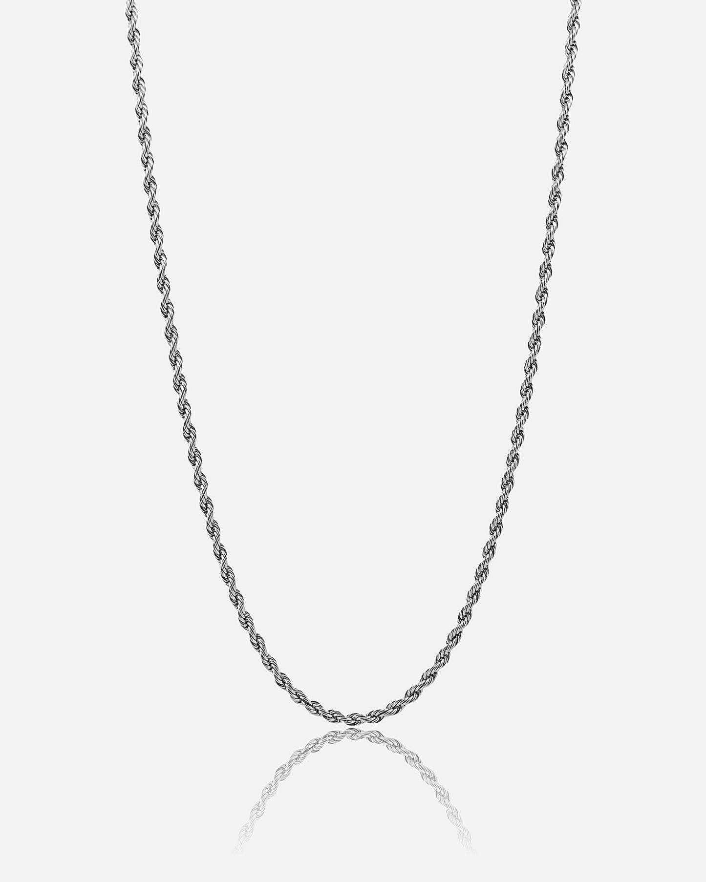 3mm Rope Chain - White Gold