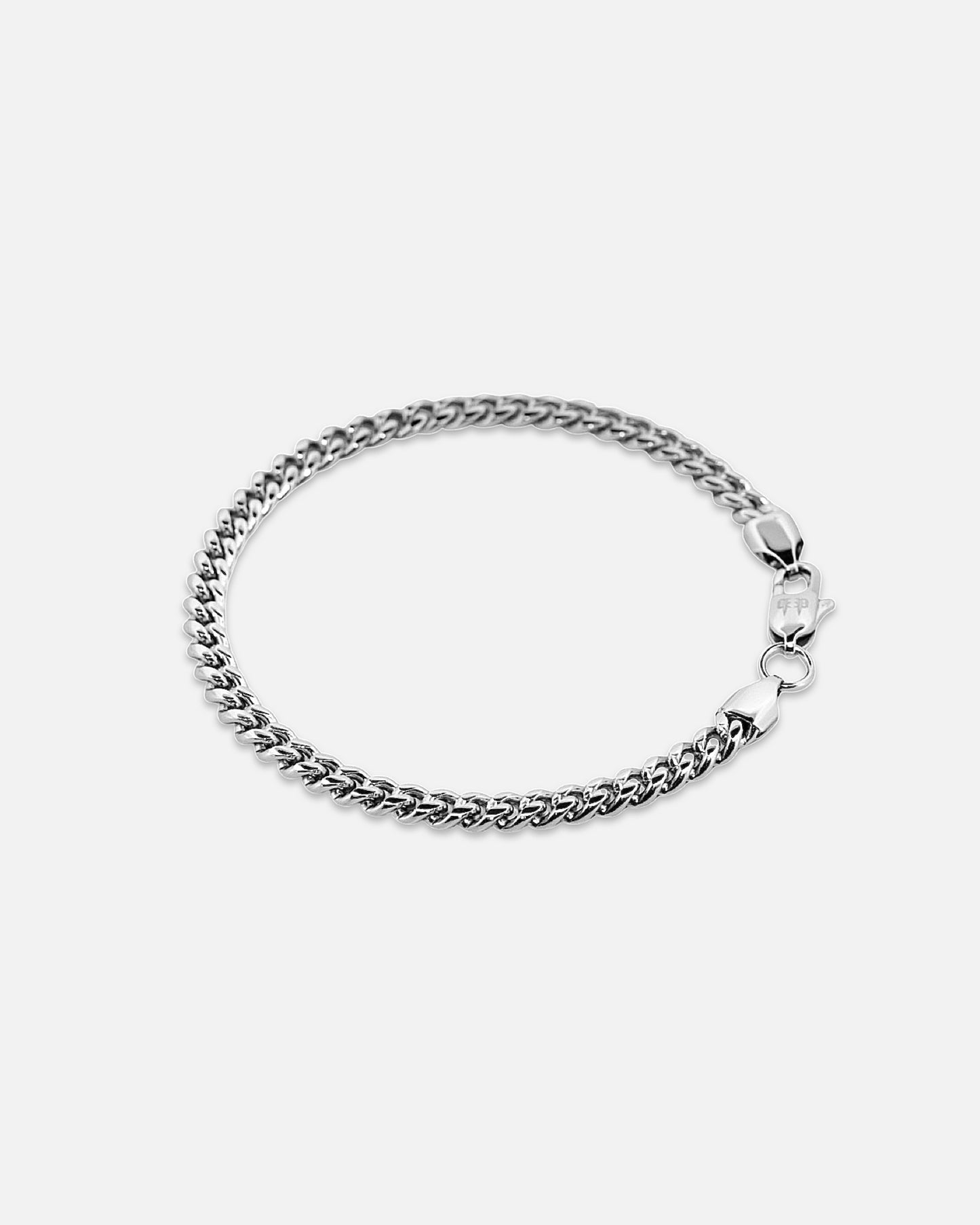 5mm Miami Cuban Link Bracelet - White Gold