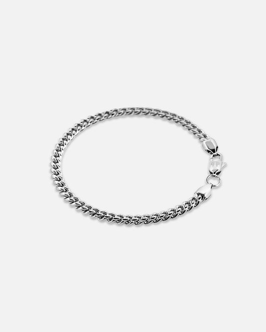 5mm Miami Cuban Link Bracelet - White Gold