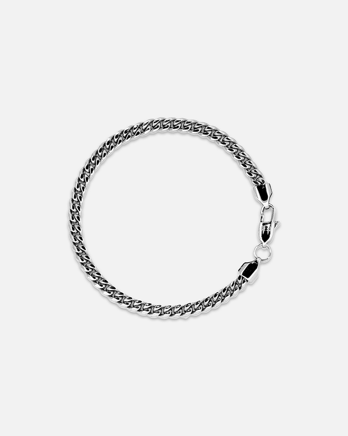 5mm Miami Cuban Link Bracelet - White Gold