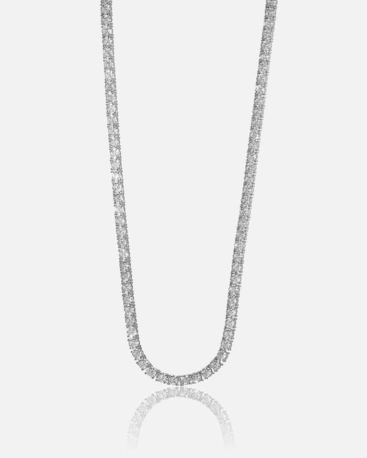 5mm Tennis Chain - White Gold